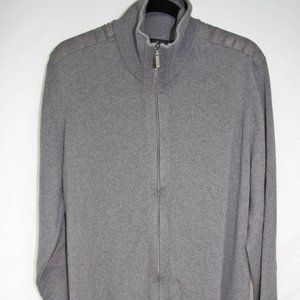 Men's Greg Norman Turtleneck Full Zip Sweather in Dark Greige Color XLT
